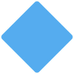 🔷 Losango azul grande Emoji nos Twitter