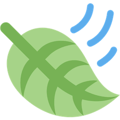 Folhas a esvoaçar ao vento Emoji Twitter