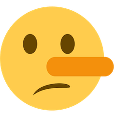 Lying Face Emoji on Twitter