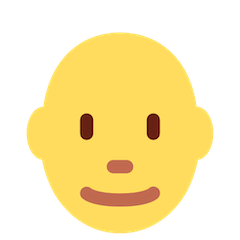 Homem sem cabelo Emoji Twitter
