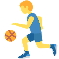 Homem jogando basquete Emoji Twitter