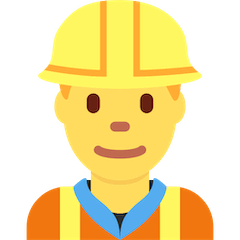 Man Construction Worker Emoji on Twitter