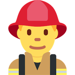 Man Firefighter Emoji on Twitter