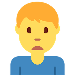 🙍‍♂️ Mann mit gerunzelter Stirn Emoji auf Twitter