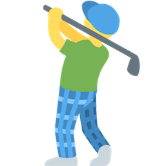 Golfista (homem) Emoji Twitter