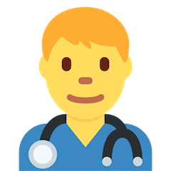 Profissional de saúde (homem) Emoji Twitter