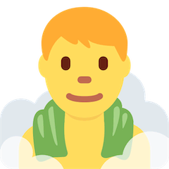 🧖‍♂️ Homem numa sauna Emoji nos Twitter