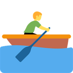 Mann im Ruderboot Emoji Twitter