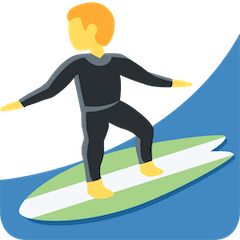 Surfista (homem) Emoji Twitter