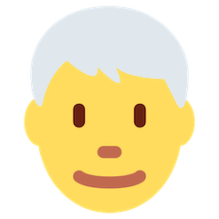 👨‍🦳 Hombre con el pelo canoso Emoji en Twitter