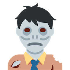 Hombre zombi Emoji Twitter