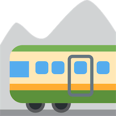 🚞 Treno con montagna Emoji su Twitter