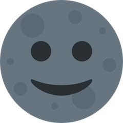 Luna nueva con cara Emoji Twitter