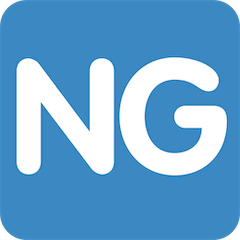 Sigla NG in inglese Emoji Twitter