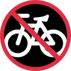 Simbolo che vieta le biciclette Emoji Twitter