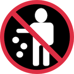 Prohibido tirar basura Emoji Twitter