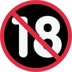 Prohibido menores de 18 Emoji Twitter