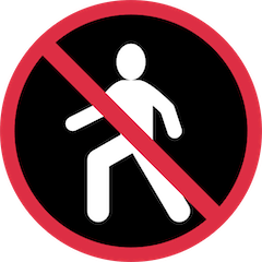 Prohibido el paso de peatones Emoji Twitter