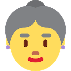 Mujer mayor Emoji Twitter
