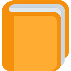 📙 Buku Teks Berwarna Oranye Emoji Di Twitter