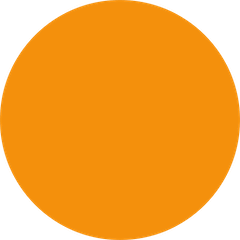 Оранжевый круг Эмодзи в Twitter