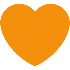 🧡 Corazon naranja Emoji en Twitter