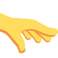 Hand mit Handfläche nach unten Emoji Twitter