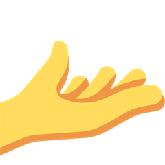 Hand mit Handfläche nach oben Emoji Twitter