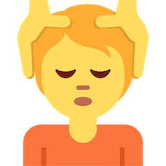 💆 Person, die eine Kopfmassage genießt Emoji auf Twitter