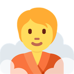 Person in der Sauna Emoji Twitter