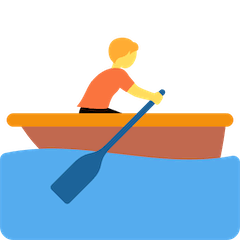 Pessoa remando um barco Emoji Twitter
