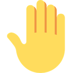 Raised Back of Hand Emoji on Twitter