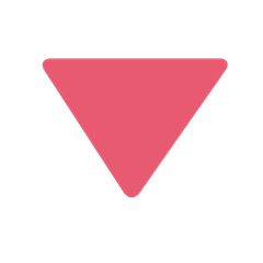 Triangle rouge pointant vers le bas Émoji Twitter