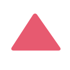 Triángulo rojo señalando hacia arriba Emoji Twitter