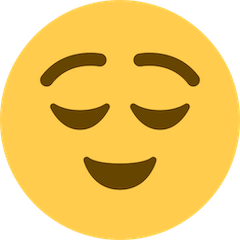 😌 Erleichtertes Gesicht Emoji auf Twitter