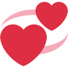 Sich drehende Herzen Emoji Twitter
