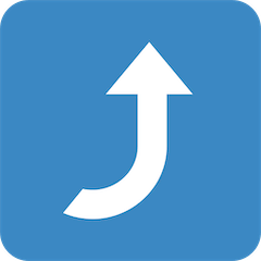 ⤴️ Right Arrow Curving Up Emoji on Twitter