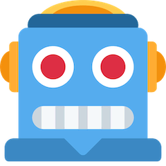 Cara de robot Emoji Twitter