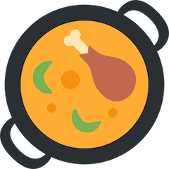 Panela rasa com comida Emoji Twitter