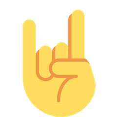 Símbolo de cornos Emoji Twitter