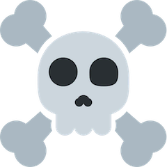 Totenkopf mit gekreuzten Knochen Emoji Twitter
