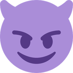 😈 Cara sonriente con cuernos Emoji en Twitter