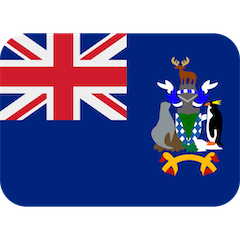 Bandera de las Islas Georgia del Sur y Sandwich del Sur Emoji Twitter