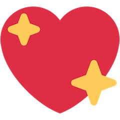 Corazón brillante Emoji Twitter