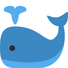 Souffle de baleine Émoji Twitter