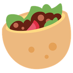 Bocadillo de pan de pita Emoji Twitter