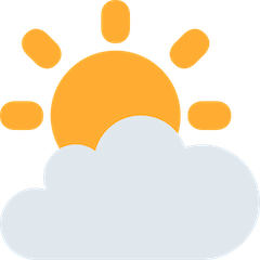 ⛅ Sol detrás de una nube Emoji en Twitter