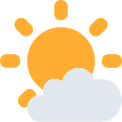 Sun Behind Small Cloud Emoji on Twitter