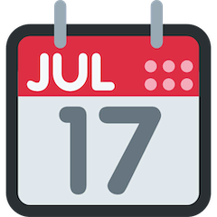 Calendario recortable Emoji Twitter