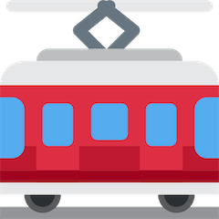 Straßenbahnwagen Emoji Twitter